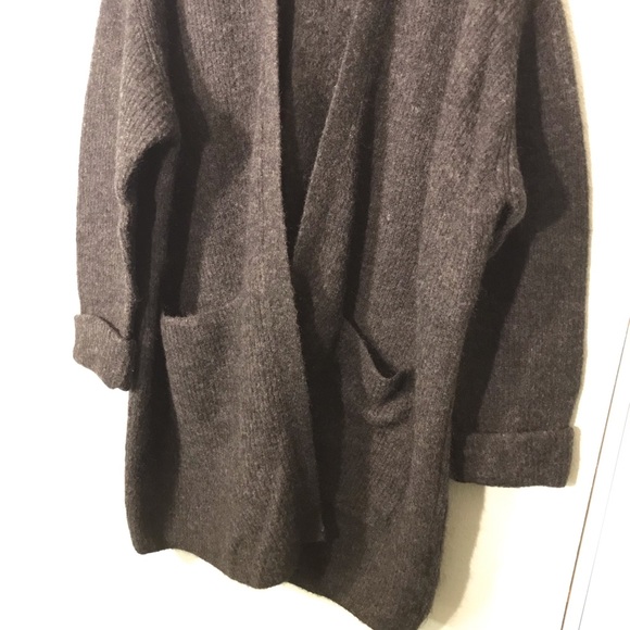 H&M hm Mohair Blend Oversized Cardigan Charcoal - Picture 3 of 6